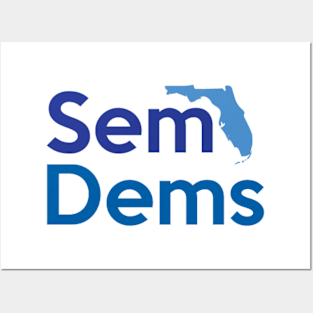 SemDems Blue Logo Posters and Art